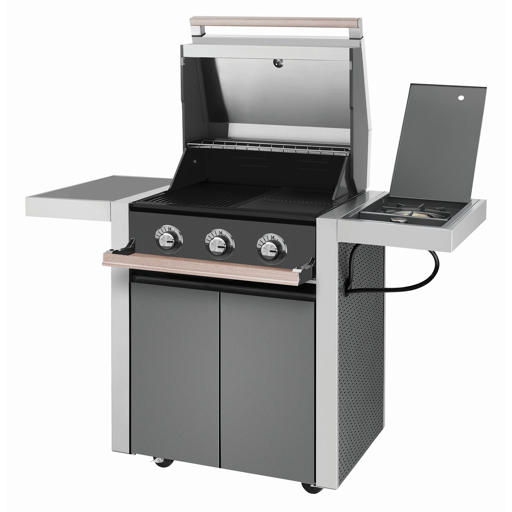 Beefeater 1500 Series - 3 Burner BBQ & Side Burner Trolley