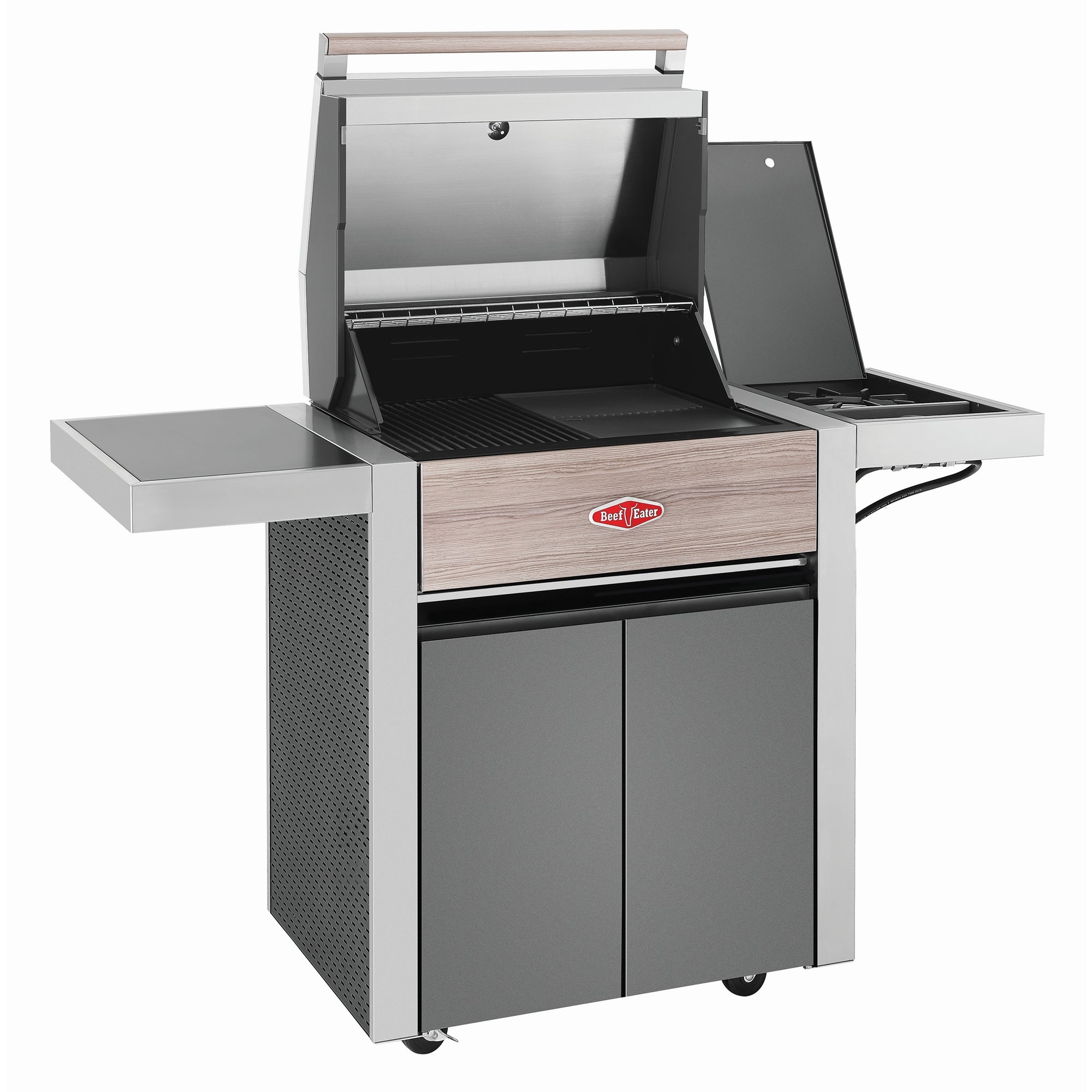 Beefeater 1500 Series - 3 Burner BBQ & Side Burner Trolley