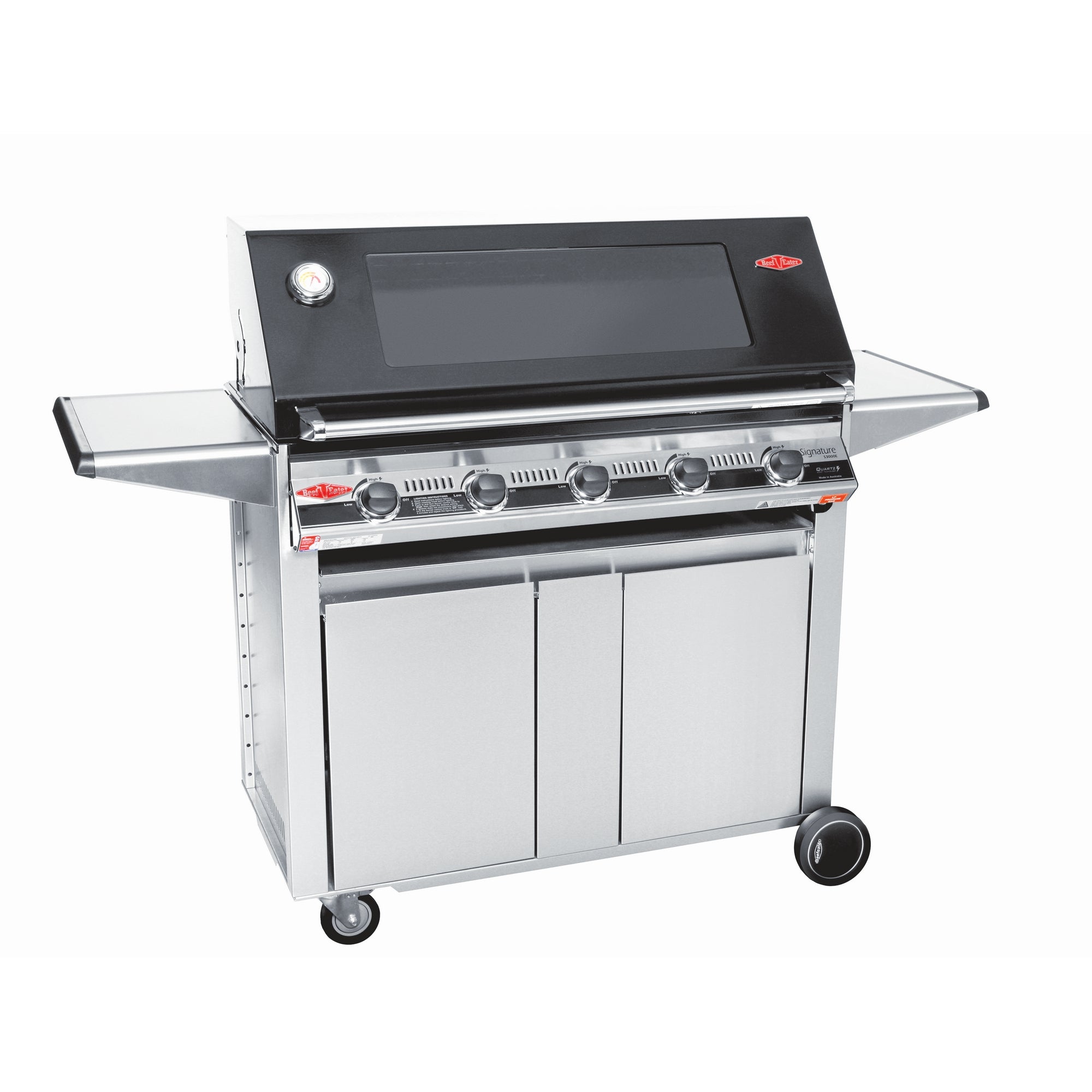 Beefeater 3000E Series 5 Burner BBQ & Side Burner Trolley
