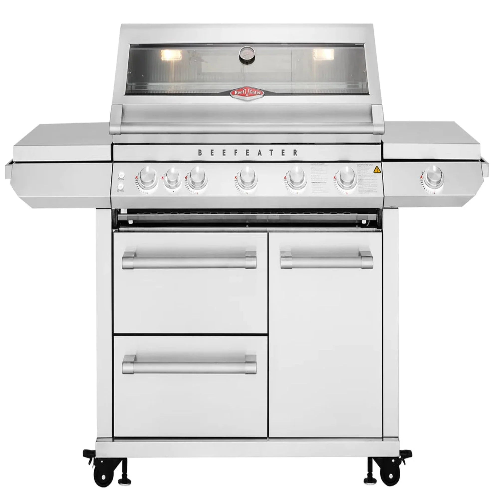 Beefeater 7000 Series Premium 5 Burner BBQ & Side Burner Trolley