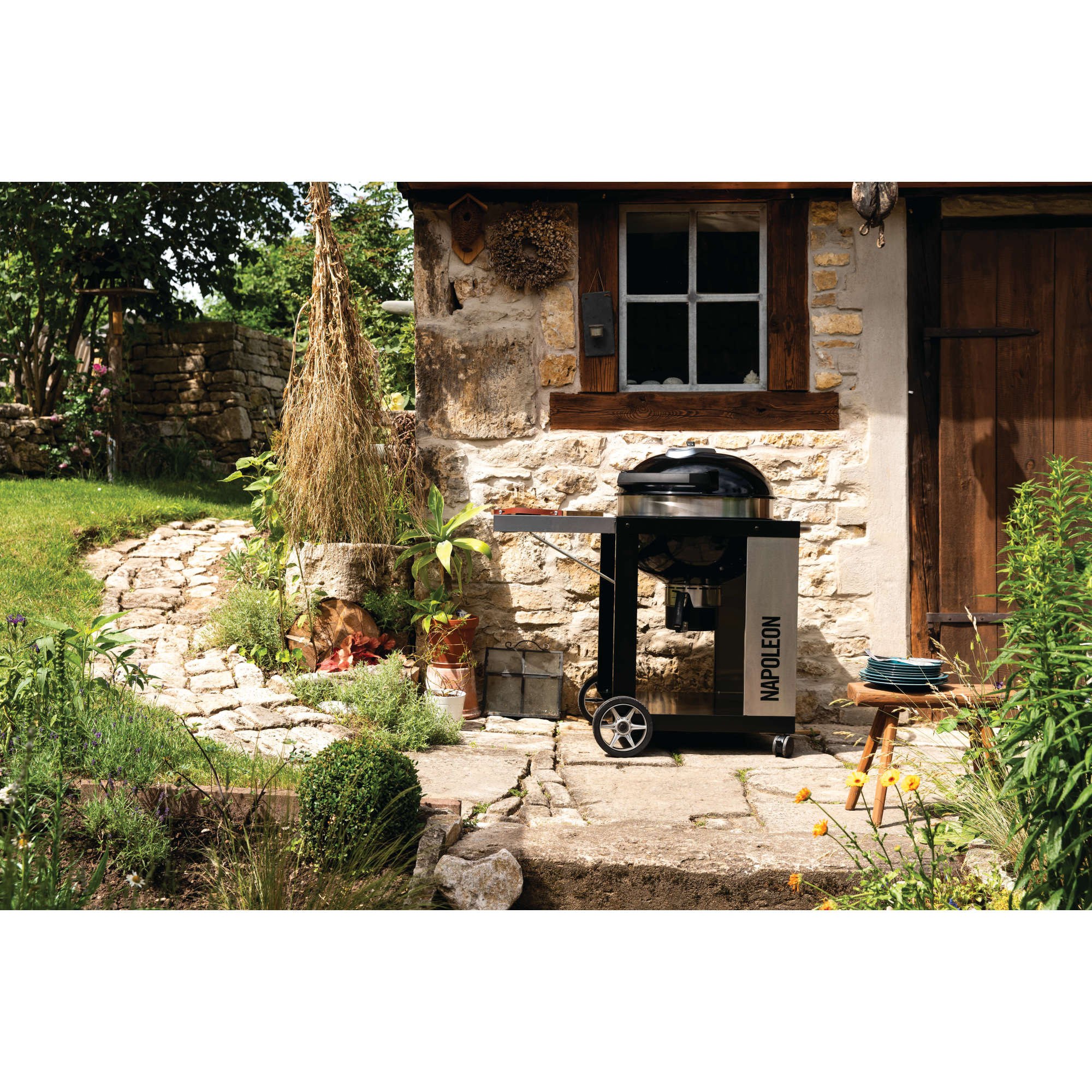 Napoleon PRO CART Charcoal Kettle Grill, Black