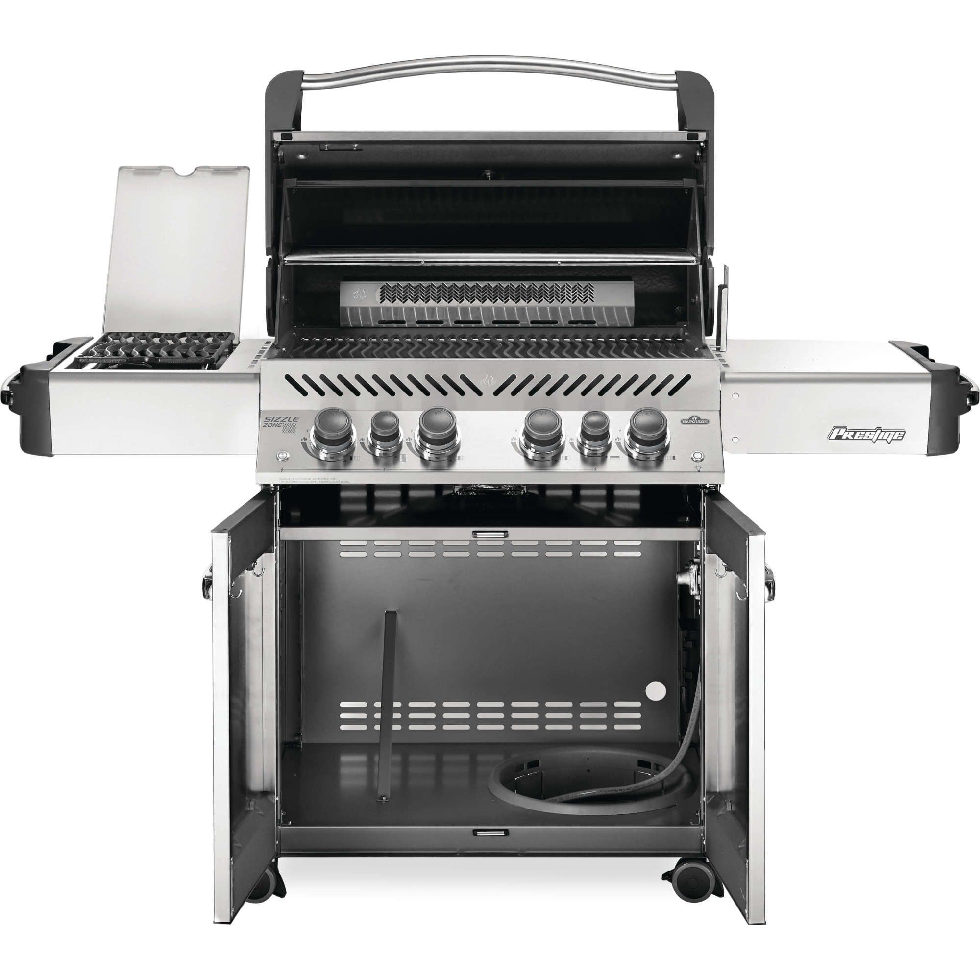 Napoleon Prestige® 500 Propane Gas Grill with Infrared Side and Rear Burners, Stainless Steel