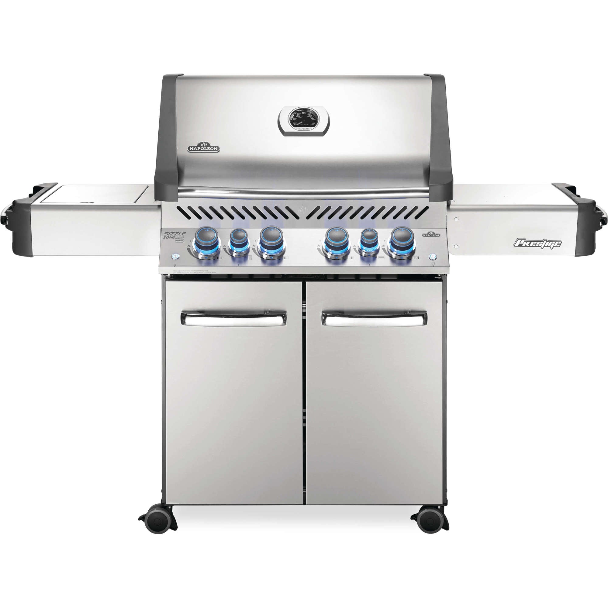 Napoleon Prestige® 500 Propane Gas Grill with Infrared Side and Rear Burners, Stainless Steel