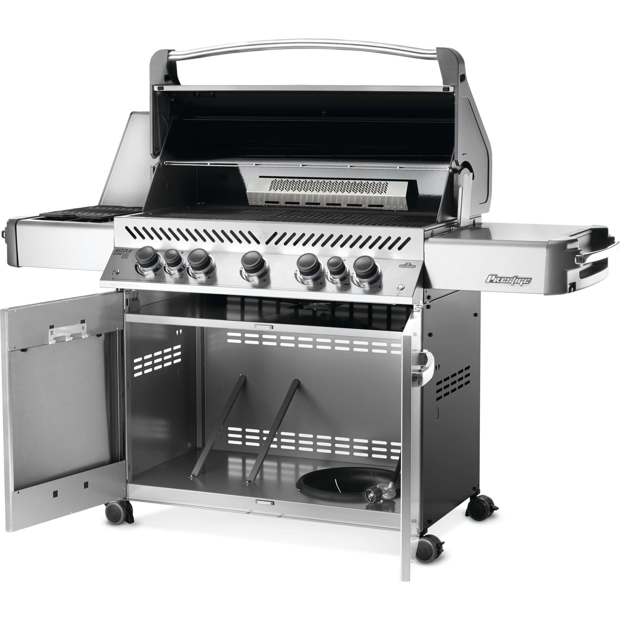 Napoleon Prestige® 665 Propane Gas Grill with Infrared Side and Rear Burners, Stainless Steel