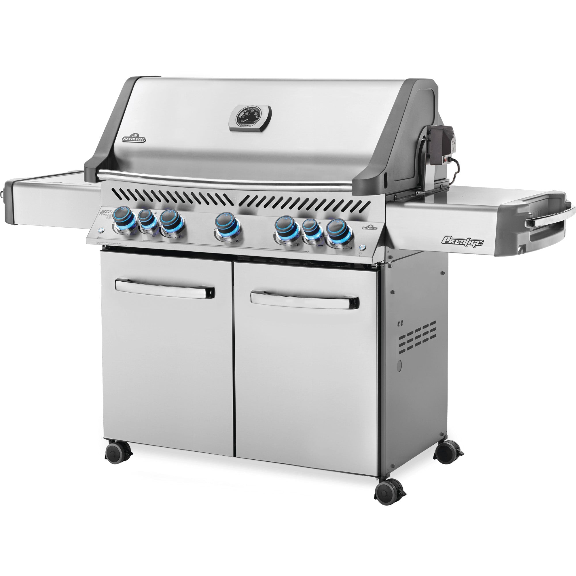Napoleon Prestige® 665 Propane Gas Grill with Infrared Side and Rear Burners, Stainless Steel