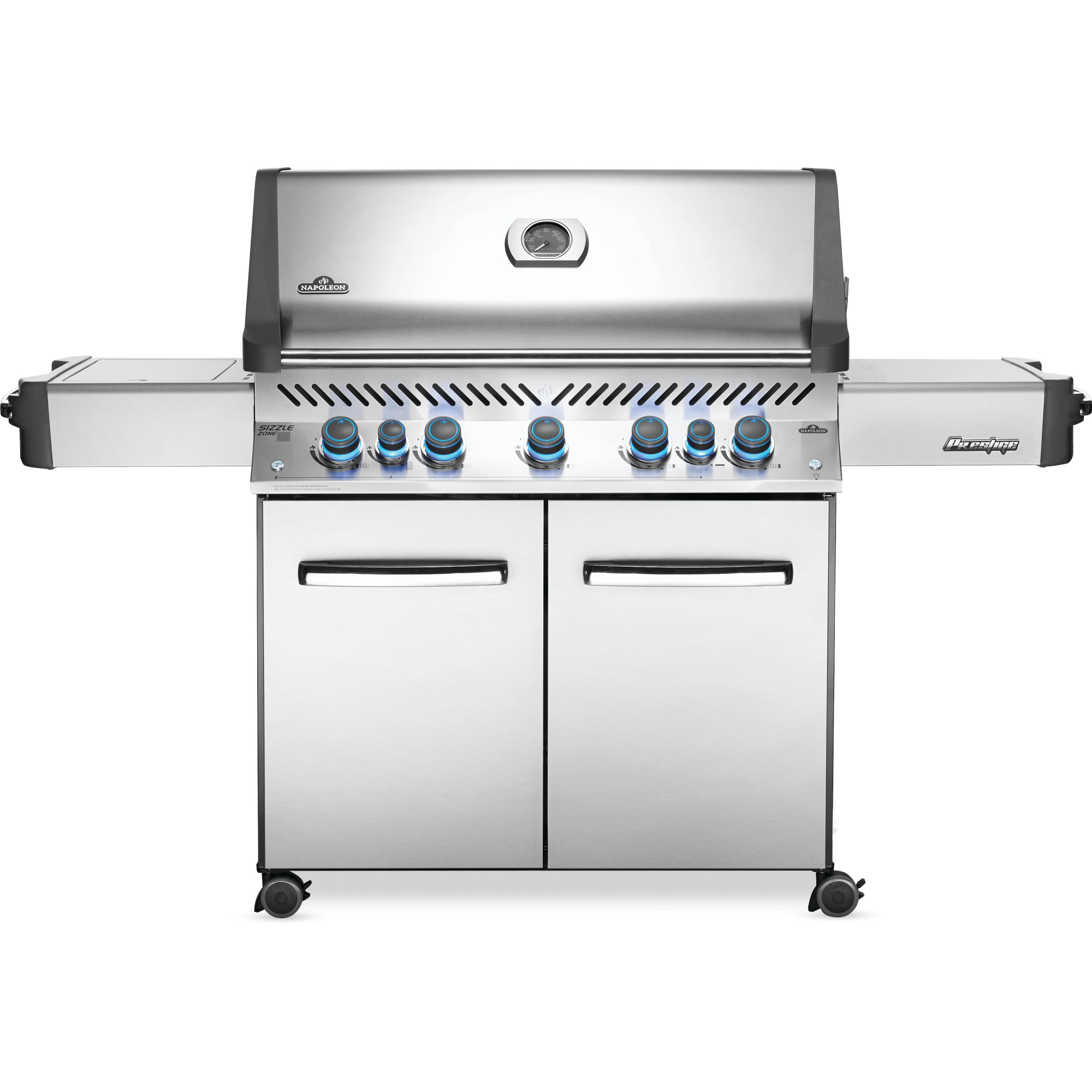 Napoleon Prestige® 665 Propane Gas Grill with Infrared Side and Rear Burners, Stainless Steel