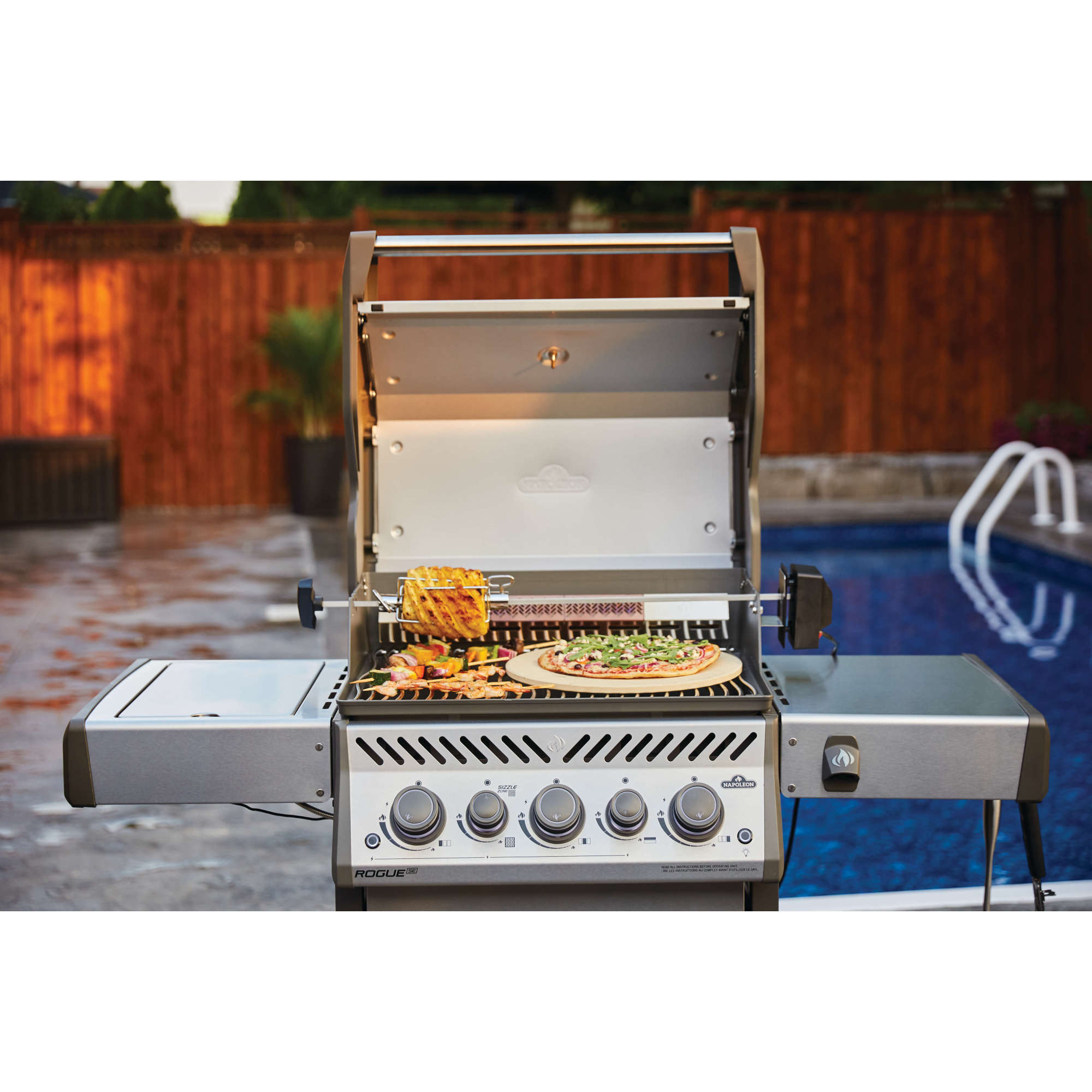 Napoleon Rogue® SE 425 Propane Gas Grill with Infrared Rear and Side Burners, Stainless Steel