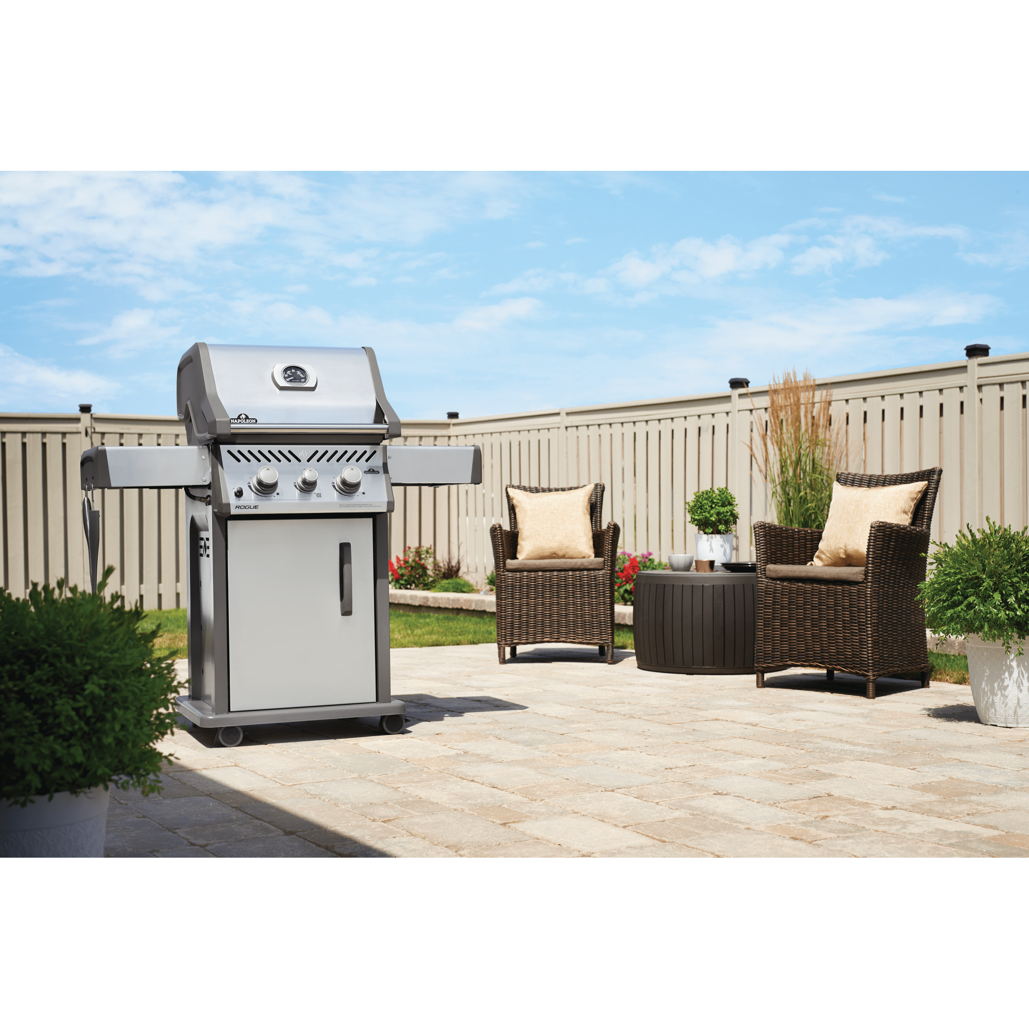 Napoleon Rogue® XT 365 Propane Gas Grill with Infrared Side Burner, Stainless Steel