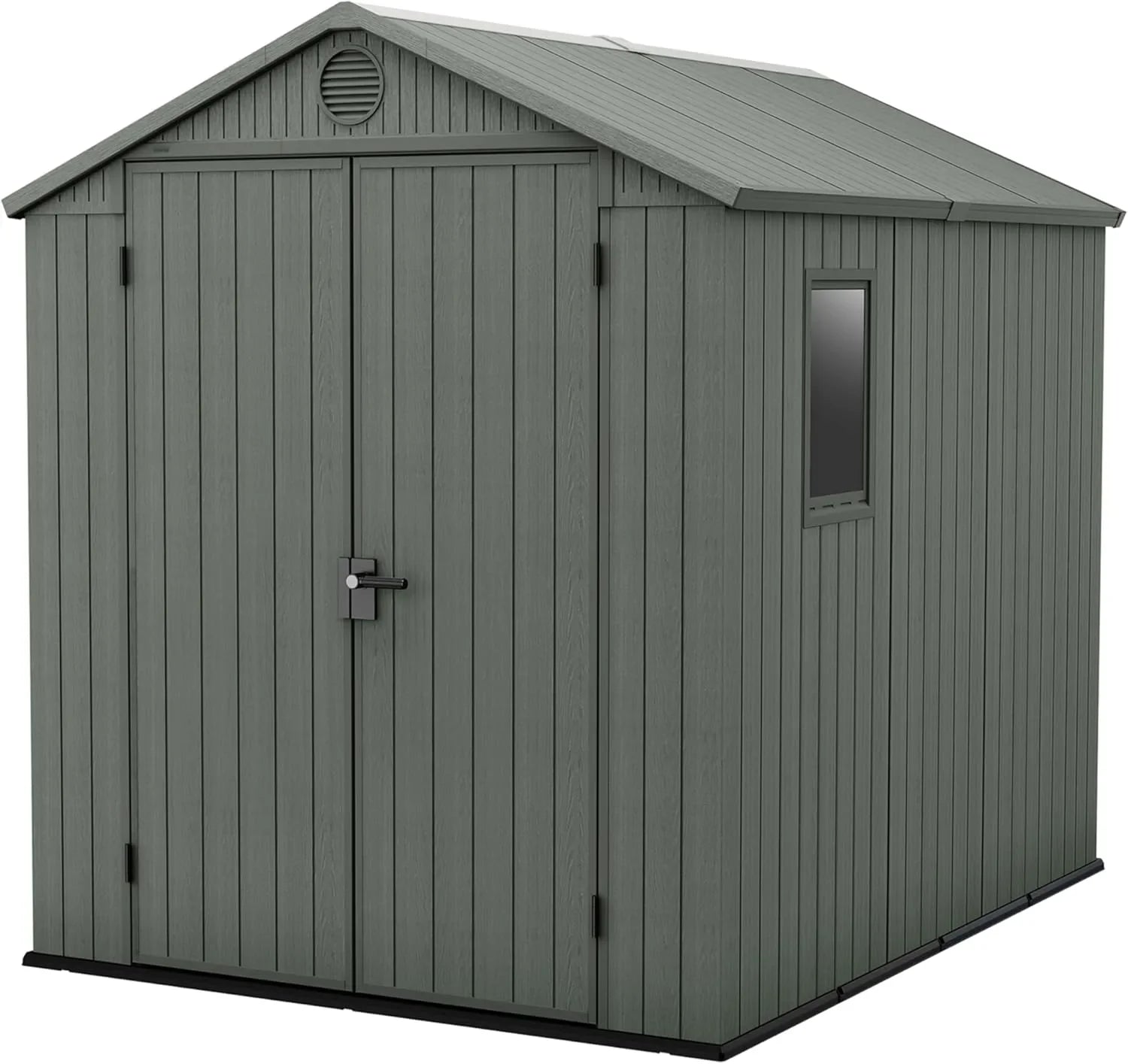 6×8 Darwin Heavy Duty Plastic Garden Shed – Green